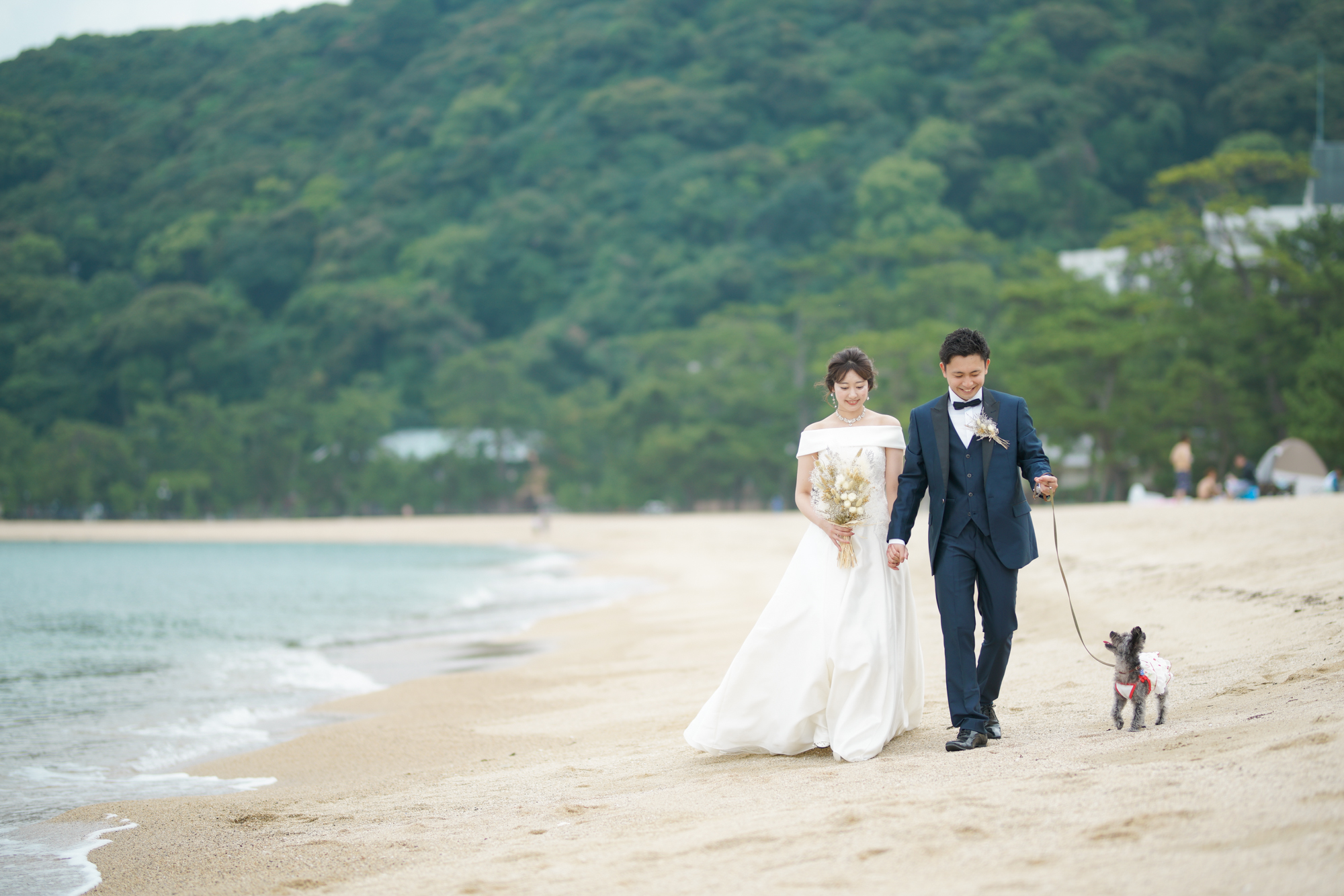 ペットと一緒にビーチウェディング ご家族様と海 秘密の森撮影 撮影ルポ Tabi Photo Wedding