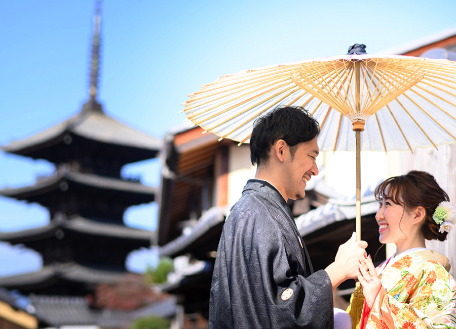 衣装別に映える京都前撮りスポット_八坂
